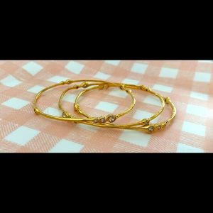 STELLA & DOT Devi Gold Bangles - LIKE NEW